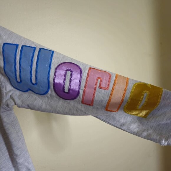 Disney Walt Disney World Pastel Color Satin Letter SpellOut Sweatshirt Size S - Picture 5 of 7